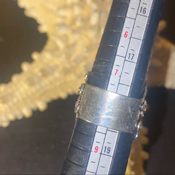 Coconut Jasper + Mozambique Garnet bohemian vintage ring - Picture 4 of 7